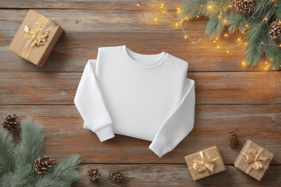 Download Christmas Sweatshirt Flat Lay Mockup - Premium Resources