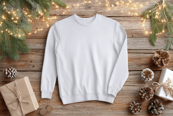 Download Christmas Sweatshirt Flat Lay Mockup - Premium Resources