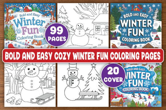 Download Bold and Easy Winter Fun Coloring Pages - Premium Resources
